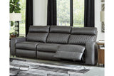 Samperstone Gray 3-Piece Power Reclining Sofa by Ashley at Eve Furniture