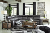 Samperstone Gray 5-Piece Power Reclining Modular Sectional by Ashley at Eve Furniture