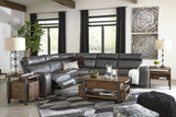 Samperstone Gray 5-Piece Power Reclining Modular Sectional by Ashley at Eve Furniture