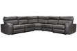 Samperstone Gray 5-Piece Power Reclining Modular Sectional by Ashley at Eve Furniture