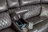 Samperstone Gray 6-Piece Power Reclining Modular Sectional by Ashley at Eve Furniture