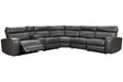 Samperstone Gray 6-Piece Power Reclining Modular Sectional by Ashley at Eve Furniture