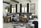 Samperstone Gray 6-Piece Power Reclining Modular Sectional by Ashley at Eve Furniture