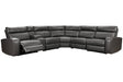 Samperstone Gray 6-Piece Power Reclining Modular Sectional by Ashley at Eve Furniture