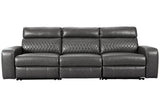 Samperstone Gray Power Reclining Living Room Set by Ashley at Eve Furniture