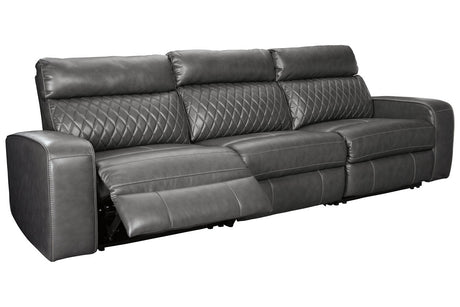 Samperstone Gray Power Reclining Living Room Set by Ashley at Eve Furniture