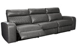 Samperstone Gray Power Reclining Living Room Set by Ashley at Eve Furniture