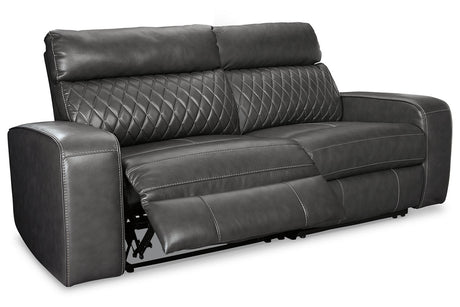 Samperstone Gray Power Reclining Living Room Set by Ashley at Eve Furniture