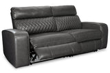 Samperstone Gray Power Reclining Living Room Set by Ashley at Eve Furniture