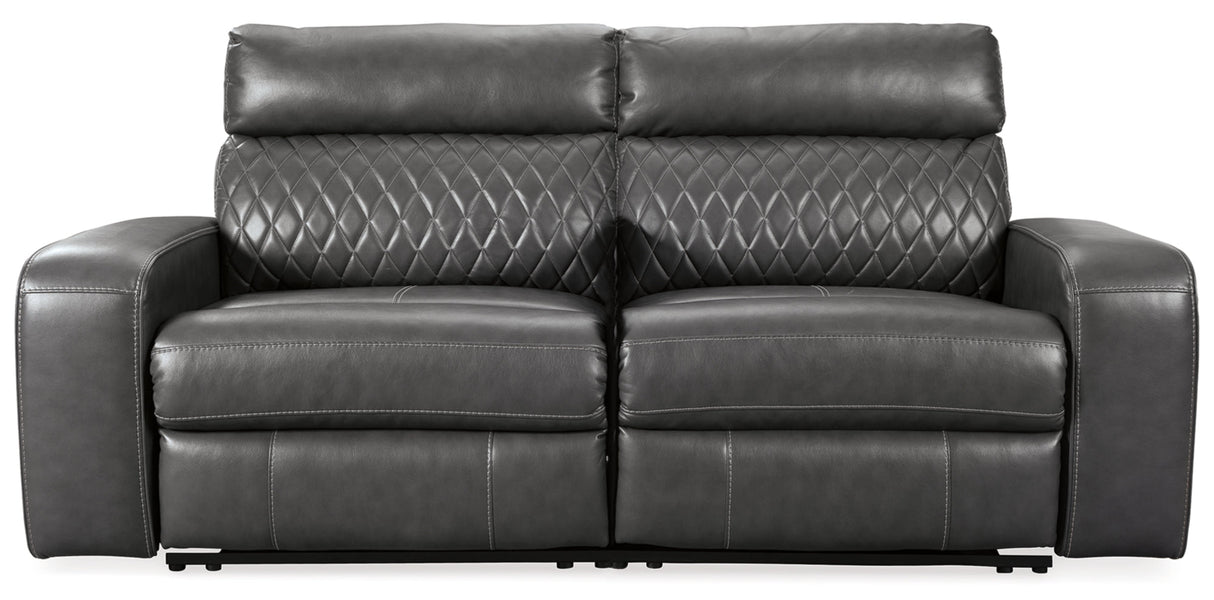 Samperstone Gray Power Reclining Living Room Set by Ashley at Eve Furniture