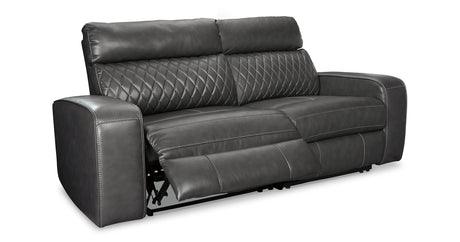 Samperstone Gray Power Reclining Living Room Set by Ashley at Eve Furniture