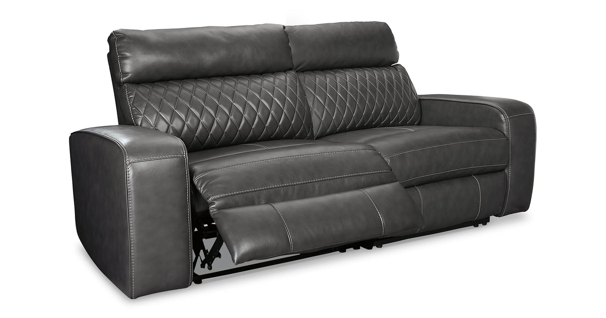 Samperstone Gray Power Reclining Living Room Set by Ashley at Eve Furniture