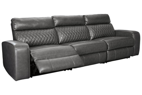 Samperstone Gray 3-Piece Power Reclining Sofa by Ashley at Eve Furniture