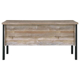 Samson Weathered Oak 4-Drawer Office Desk by Coaster at Eve Furniture