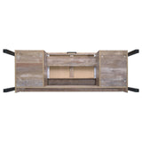 Samson Weathered Oak 4-Drawer Office Desk by Coaster at Eve Furniture