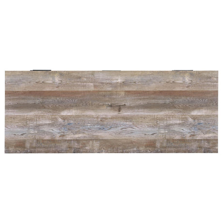 Samson Weathered Oak 4-Drawer Office Desk by Coaster at Eve Furniture