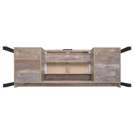 Samson Weathered Oak 4-Drawer Office Desk by Coaster at Eve Furniture