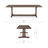 Samuel Dark Brown Dining Table by Moe's Home at Eve Furniture