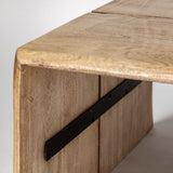 San Andreas 48x30.5 Rectangular Brown Solid Wood Top and Base Coffee Table by Mercana at Eve Furniture