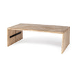San Andreas 48x30.5 Rectangular Brown Solid Wood Top and Base Coffee Table by Mercana at Eve Furniture