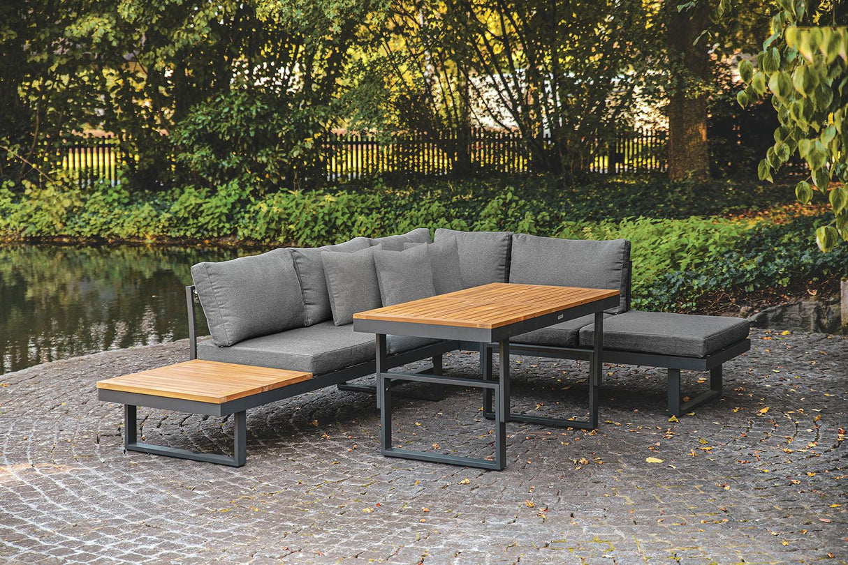 San Jose Gun Metal/Natural/Gray Modular Sectional by Furniture of America at Eve Furniture