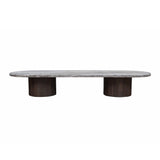 San Juan 75" Coffee Table in Royal Brown with Gray Travertine by Home Trends & Design at Eve Furniture