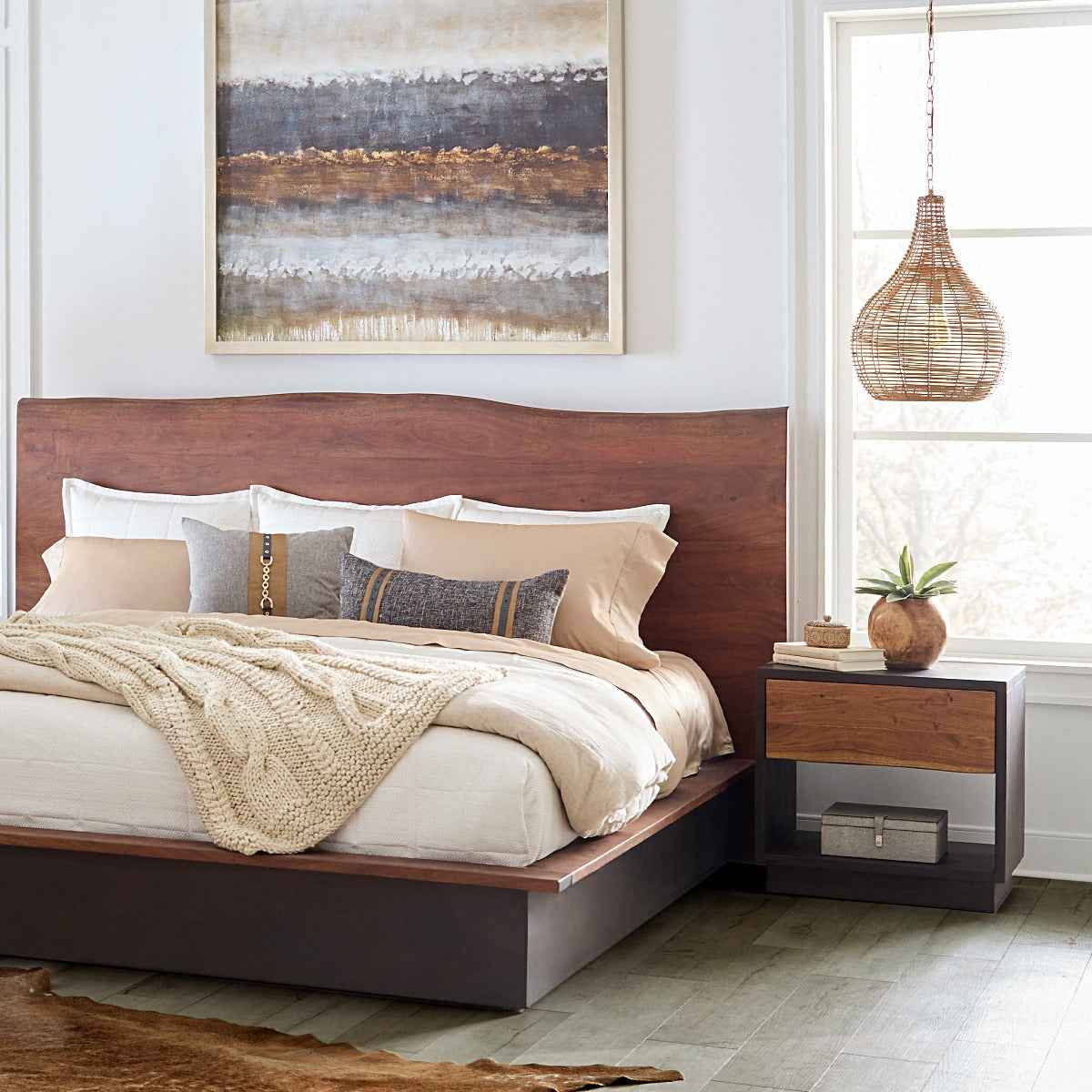 San Marino 24" Nightstand in Raw Walnut by Home Trends & Design at Eve Furniture