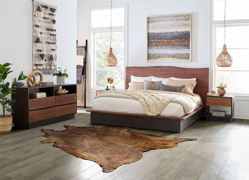 San Marino 64" Dresser in Raw Walnut and Ebony by Home Trends & Design at Eve Furniture