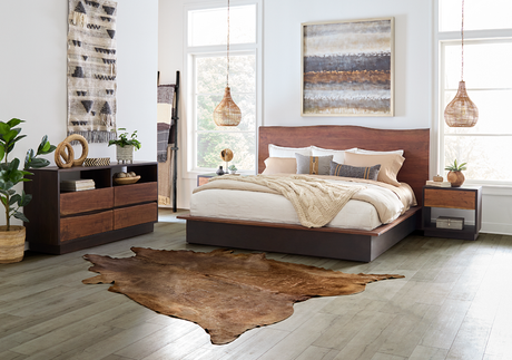 San Marino Queen Bed in Raw Walnut by Home Trends & Design at Eve Furniture
