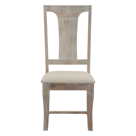 San Rafael 18" Upholstered Dining Chair in Heirloom White, Set of 2 by Home Trends & Design at Eve Furniture