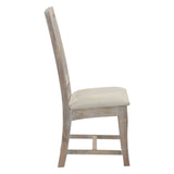 San Rafael 18" Upholstered Dining Chair in Heirloom White, Set of 2 by Home Trends & Design at Eve Furniture