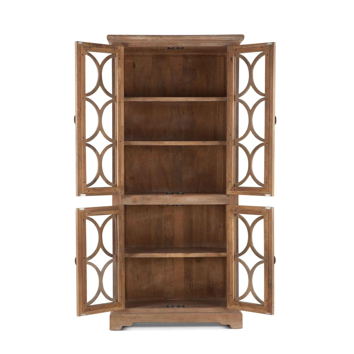 San Rafael 38" Tall Glass Cabinet in Antique Oak by Home Trends & Design at Eve Furniture