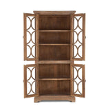 San Rafael 38" Tall Glass Cabinet in Antique Oak by Home Trends & Design at Eve Furniture
