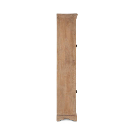 San Rafael 38" Tall Glass Cabinet in Antique Oak by Home Trends & Design at Eve Furniture