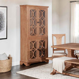 San Rafael 38" Tall Glass Cabinet in Antique Oak by Home Trends & Design at Eve Furniture