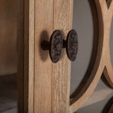 San Rafael 38" Tall Glass Cabinet in Antique Oak by Home Trends & Design at Eve Furniture
