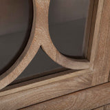 San Rafael 38" Tall Glass Cabinet in Antique Oak by Home Trends & Design at Eve Furniture
