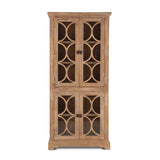 San Rafael 38" Tall Glass Cabinet in Antique Oak by Home Trends & Design at Eve Furniture