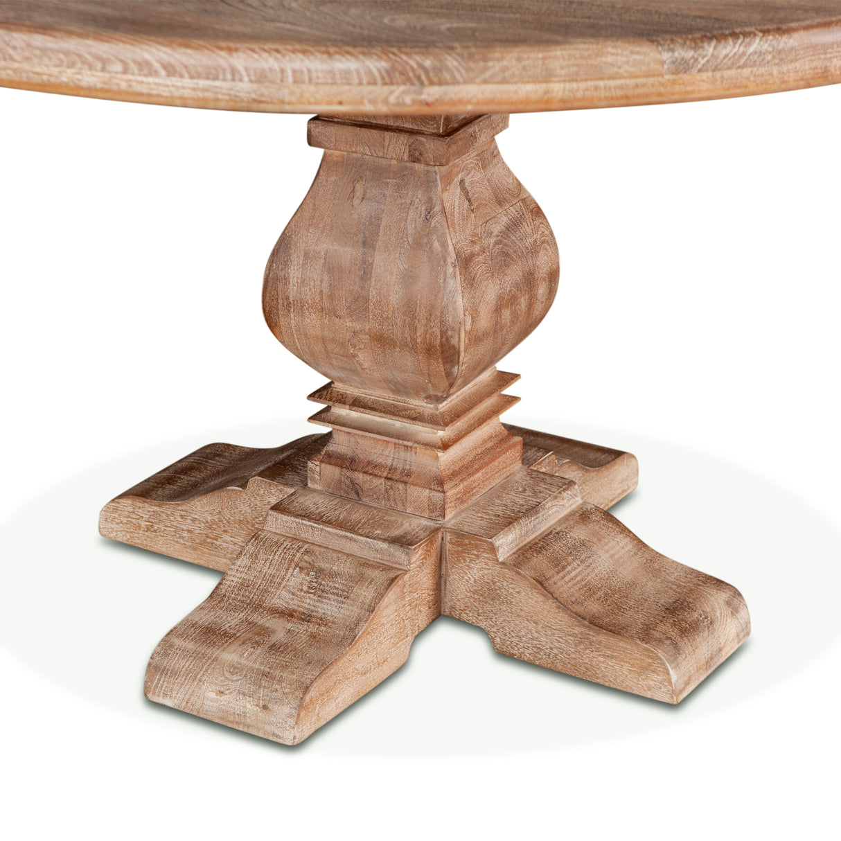 San Rafael 48" Round Dining Table in Antique Oak by Home Trends & Design at Eve Furniture