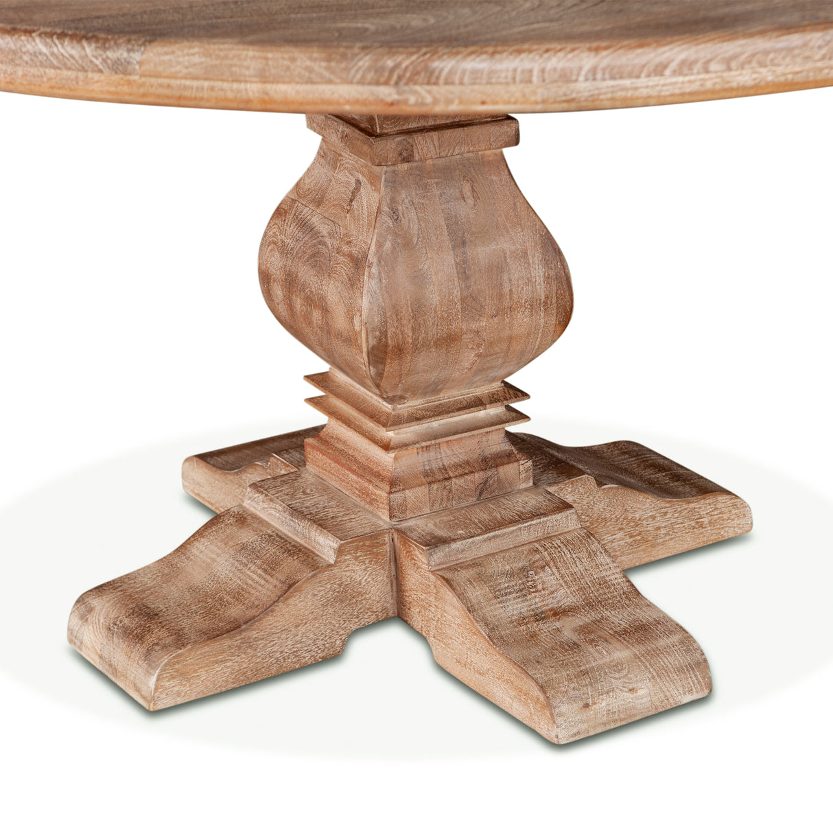 San Rafael 54" Round Dining Table in Antique Oak by Home Trends & Design at Eve Furniture