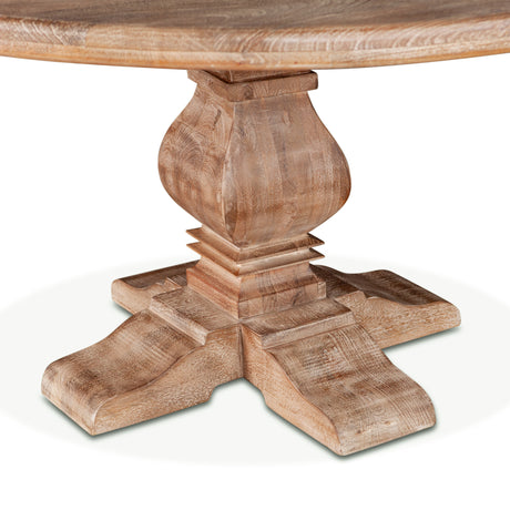 San Rafael 54" Round Dining Table in Antique Oak by Home Trends & Design at Eve Furniture