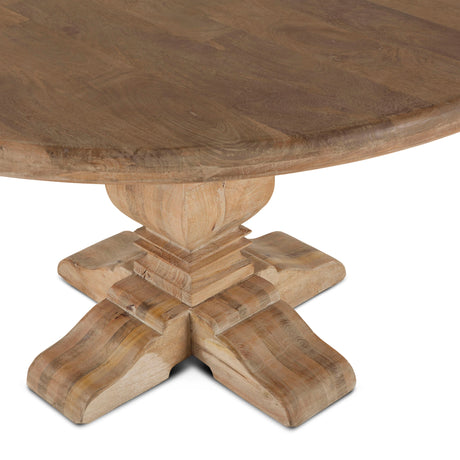 San Rafael 54" Round Dining Table in Antique Oak by Home Trends & Design at Eve Furniture