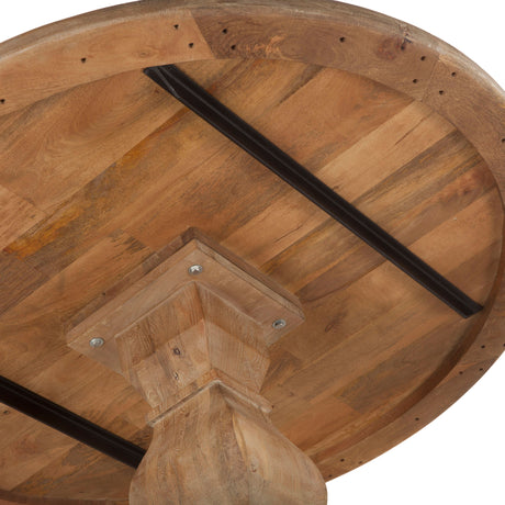 San Rafael 54" Round Dining Table in Antique Oak by Home Trends & Design at Eve Furniture