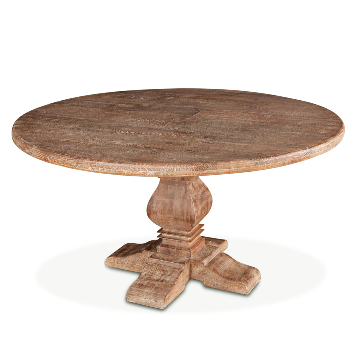 San Rafael 54" Round Dining Table in Antique Oak by Home Trends & Design at Eve Furniture