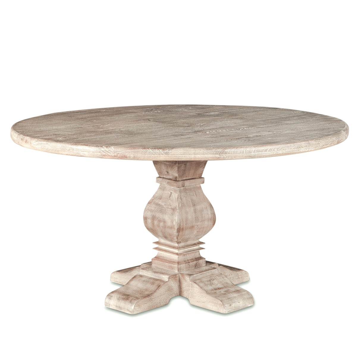 San Rafael 54" Round Dining Table in Heirloom White by Home Trends & Design at Eve Furniture