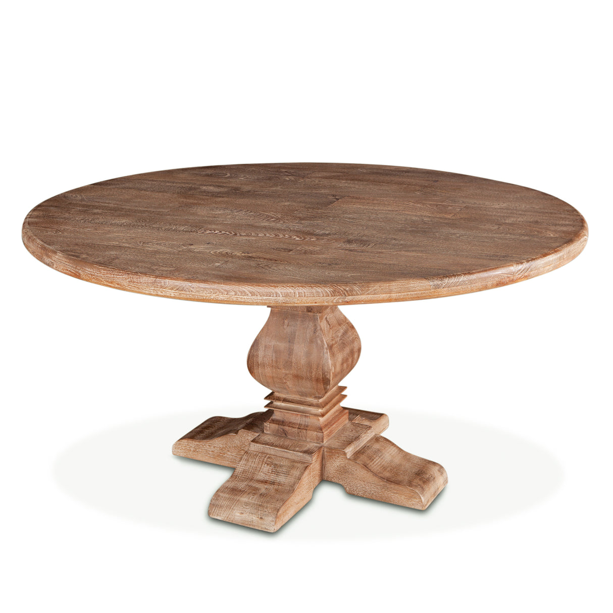 San Rafael 60" Round Dining Table in Antique Oak by Home Trends & Design at Eve Furniture