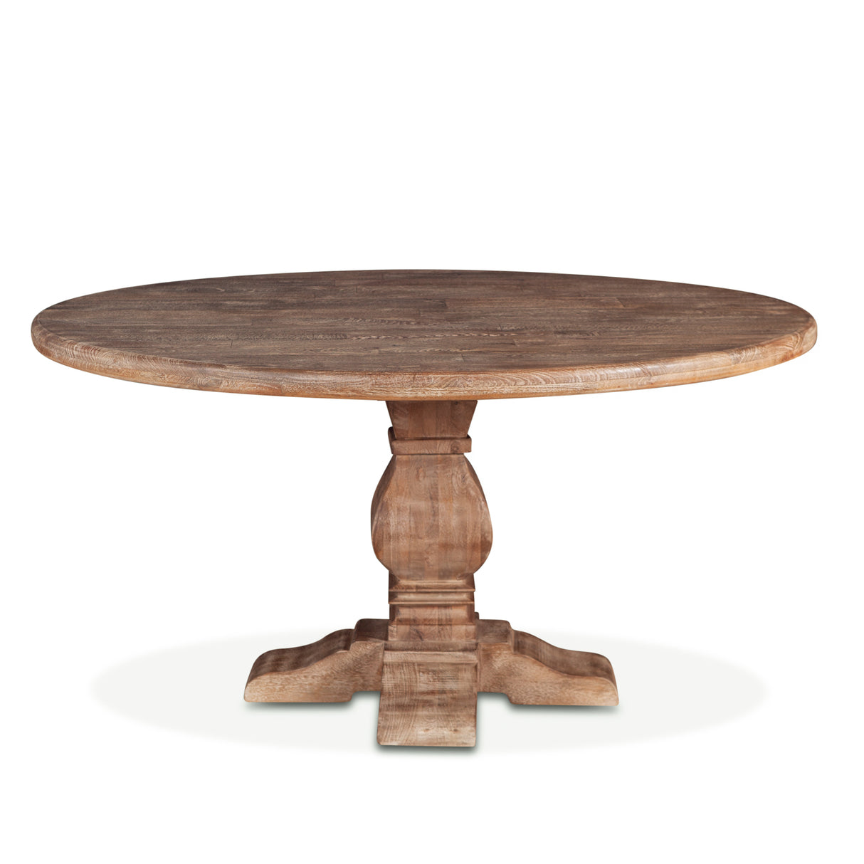 San Rafael 60" Round Dining Table in Antique Oak by Home Trends & Design at Eve Furniture