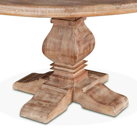 San Rafael 72" Round Dining Table in Antique Oak by Home Trends & Design at Eve Furniture