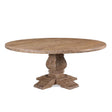 San Rafael 72" Round Dining Table in Antique Oak by Home Trends & Design at Eve Furniture