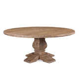 San Rafael 72" Round Dining Table in Antique Oak by Home Trends & Design at Eve Furniture